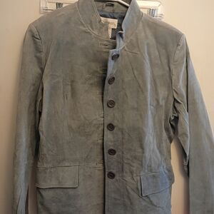 Chadwicks Women's Gray Suede Leather Blazer